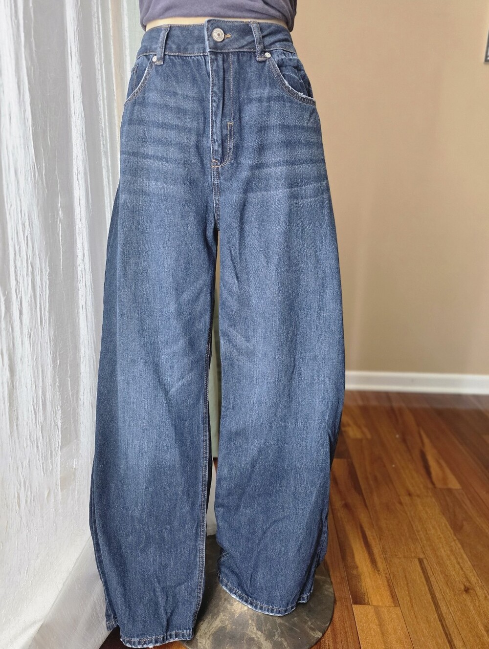 Rewash High Rise Wide Leg Jeans 11 Medium Wash Baggy 90s Dad Denim 31 Inseam